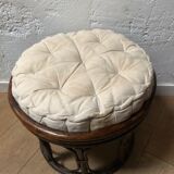 Vintage rattan tabouret