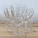Set of 10 Chiseled Glass Wine Glasses from the 60s