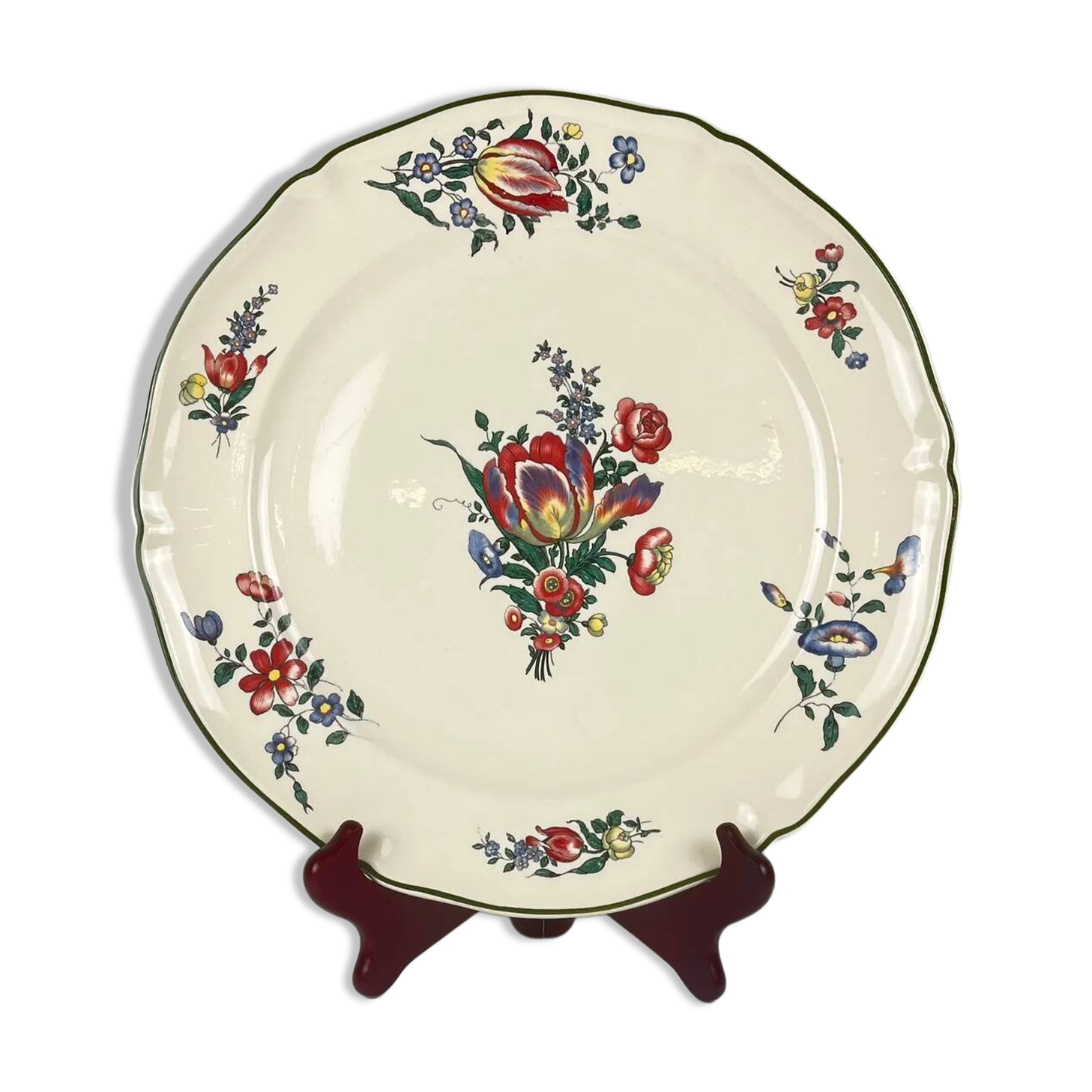 Round plate Villeroy & Boch, floral pattern Old Strasbourg, 1940s/50s.