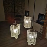 Granada ice glass chandelier by JT Kalmar for KFKG 1960s