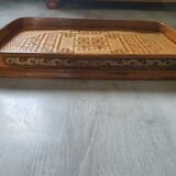 Old wood top, golden and wicker flower work