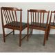 4 Scandinavian teak chairs with bars, 60s