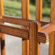 Large clothing rack/bistro mirror coat rack in oak - France 1950