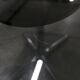Roche Bobois oval table 1970 smoked glass chrome legs 152x117 cm