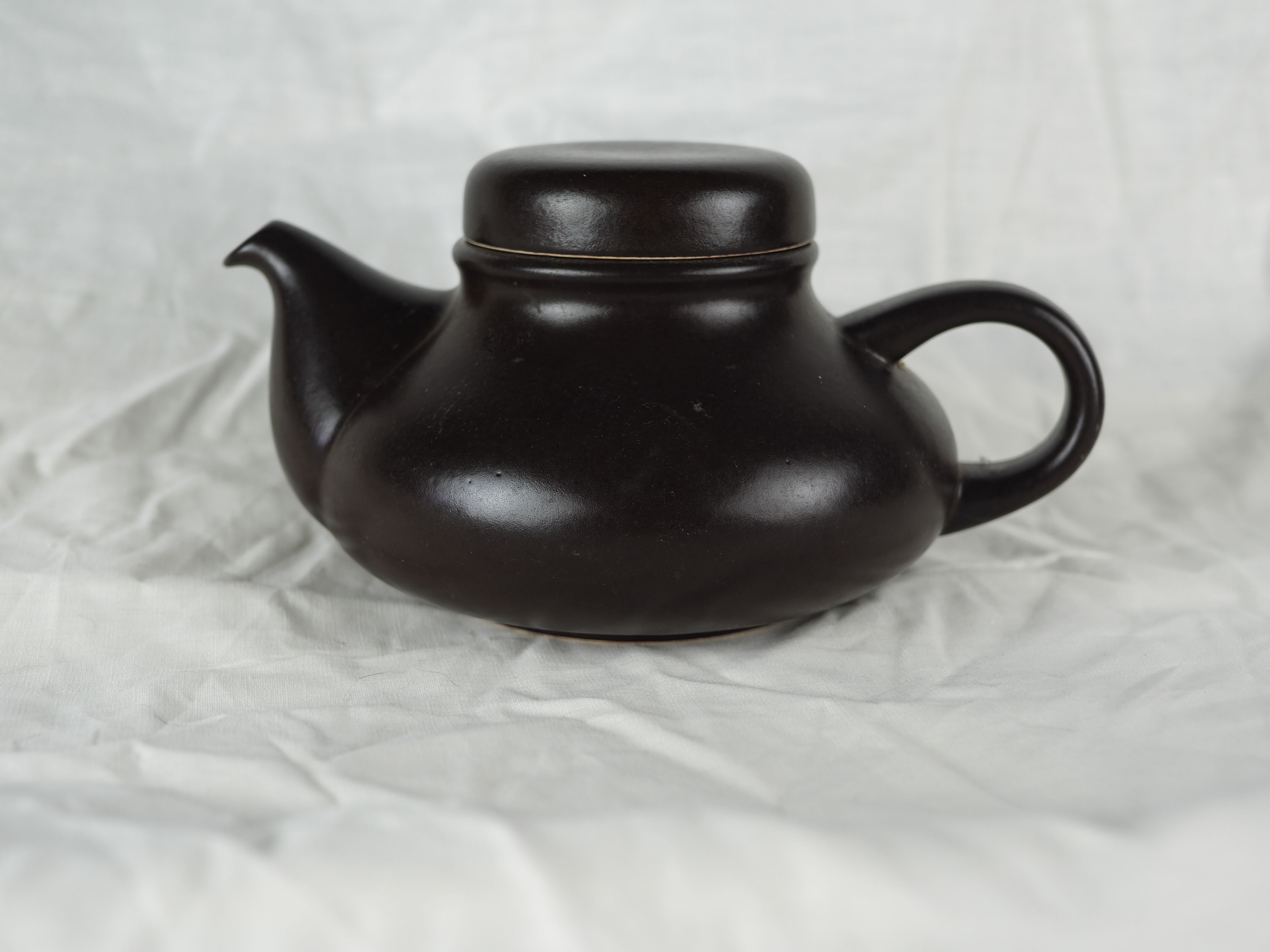 Black teapot - Gresline, Franco Pozzi, Italian design - 1970s