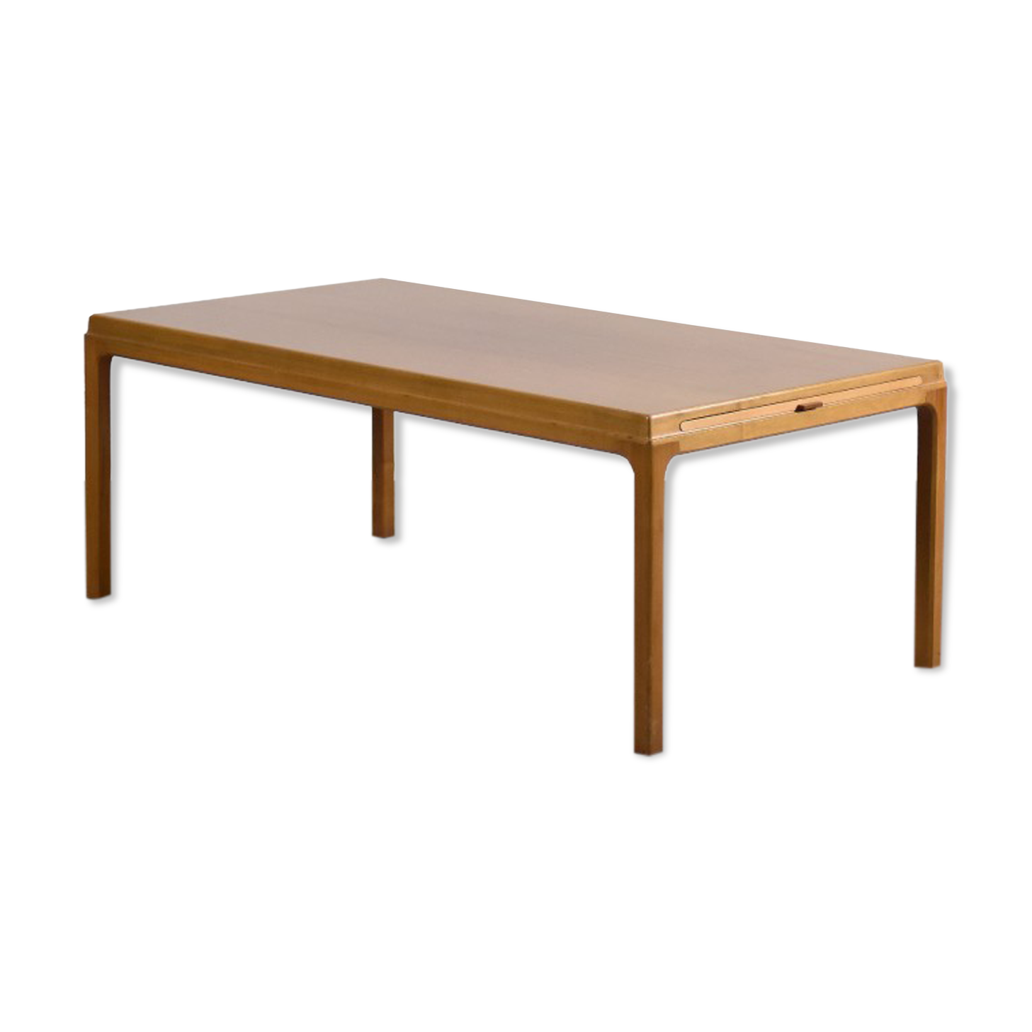 Mid-Century Modern Oak Coffee Table with Pull-Out Black Tops, 1960s