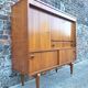 Vintage teak secretary, bar cabinet, sideboard, desk.