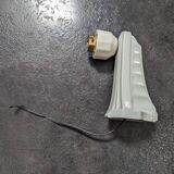 Old art deco porcelain bathroom wall light 1930