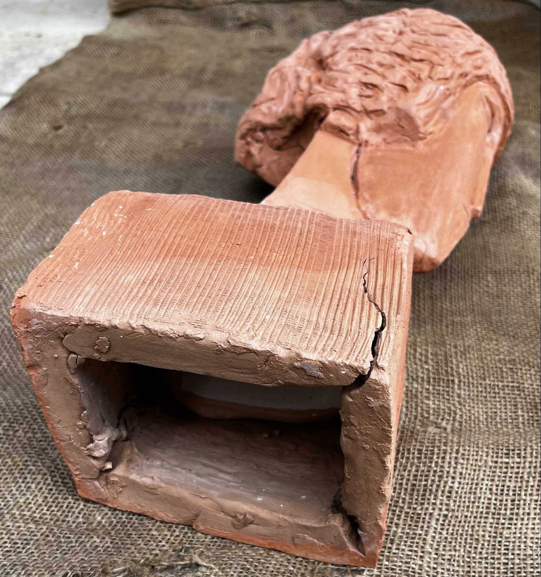 Buste de femme en terre cuite