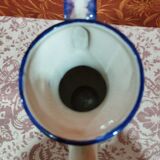 Hand-painted cracked ceramic pitcher
