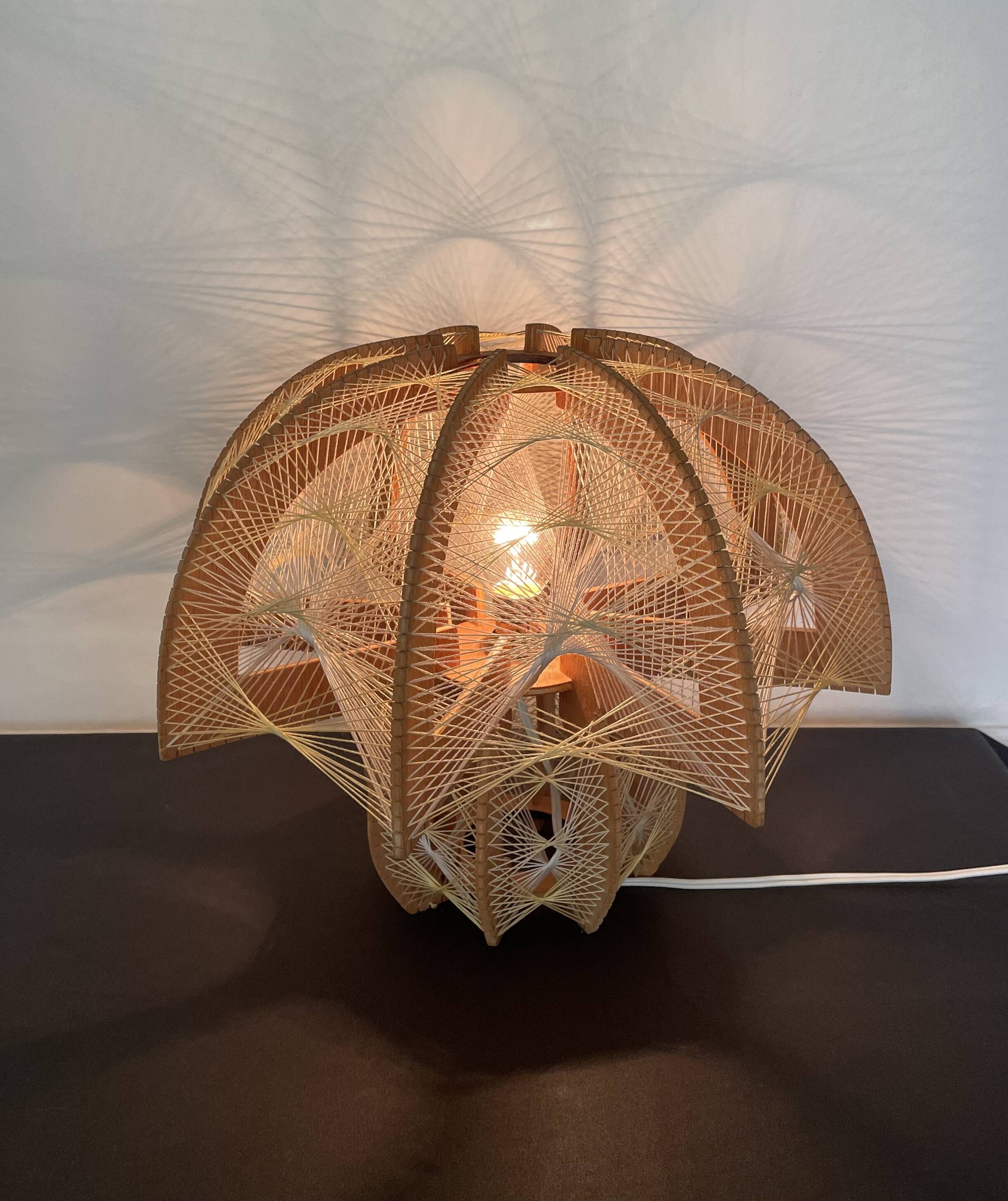 Wood and wire lamp