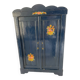 Old Parisian wardrobe painted in midnight blue