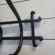 Antique coat rack in curved wood 5 hooks