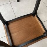 Duo black and wood nesting tables