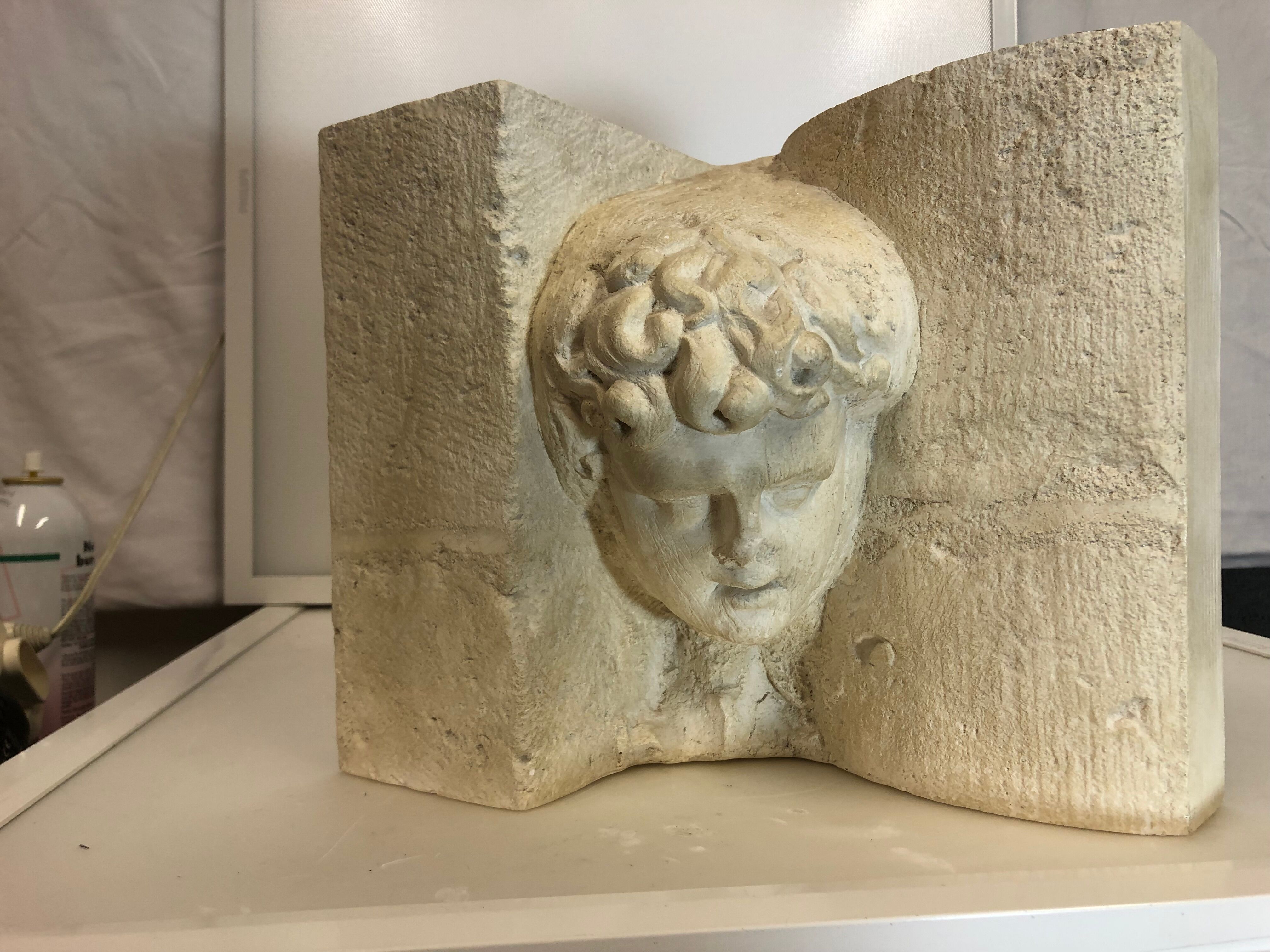 Statue bust roman man