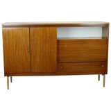 Vintage Mid Century Highboard Cabinet Drawer and Doors Teak Veneer 200cm