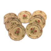 Assiettes plates demi porcelaine KG Luneville France