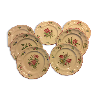 Plates half porcelain KG Luneville France