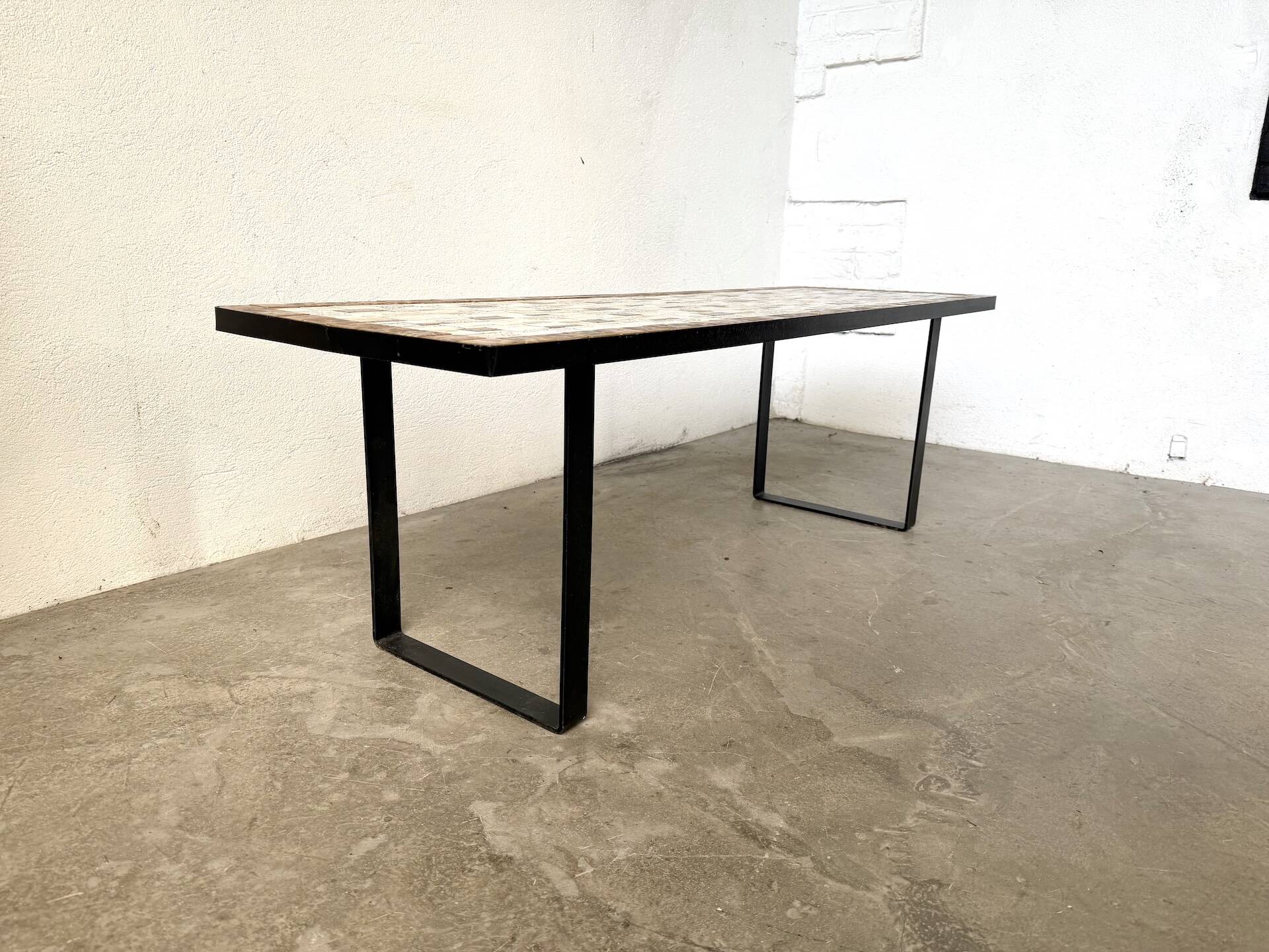 Modernist coffee table in glazed ceramic, circa 1960