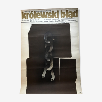 Original Polish movie poster for film "Krolewski blad" by Bronislaw Zelek, 1969
