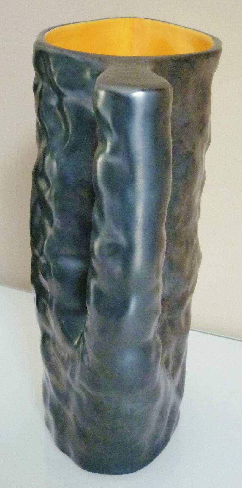 Glazed ceramic pitcher, design from the 50s/60s, signed "La Poterie Perigordine"