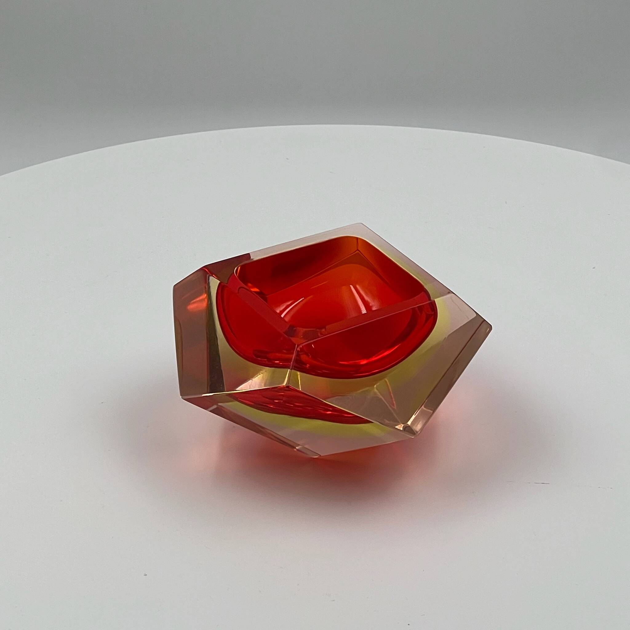 Murano 60s Sommerso Glass Vase - Mid Century Artisanal Vase Seguso Style