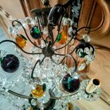 Golden bronze chandelier with fruit pendants