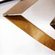 Italian coffee table in smoked glass and brass