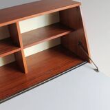 Teak and white formica secretary