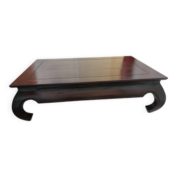 Opium-style coffee table in solid wood (Fancy Wood) – 120 cm