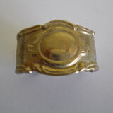 Six rounds of brass towel in their original box 1960  Art Deco