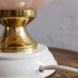 Lampe de Table Vintage Tchécoslovaque en Verre Rose Poudré, 1970s