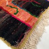 Moroccan Berber carpet Boujaad red and brown with colorful patterns 252x156cm