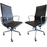 Black Pair (2) Herman Miller Original Eames EA337 High Back Office Chair Ca