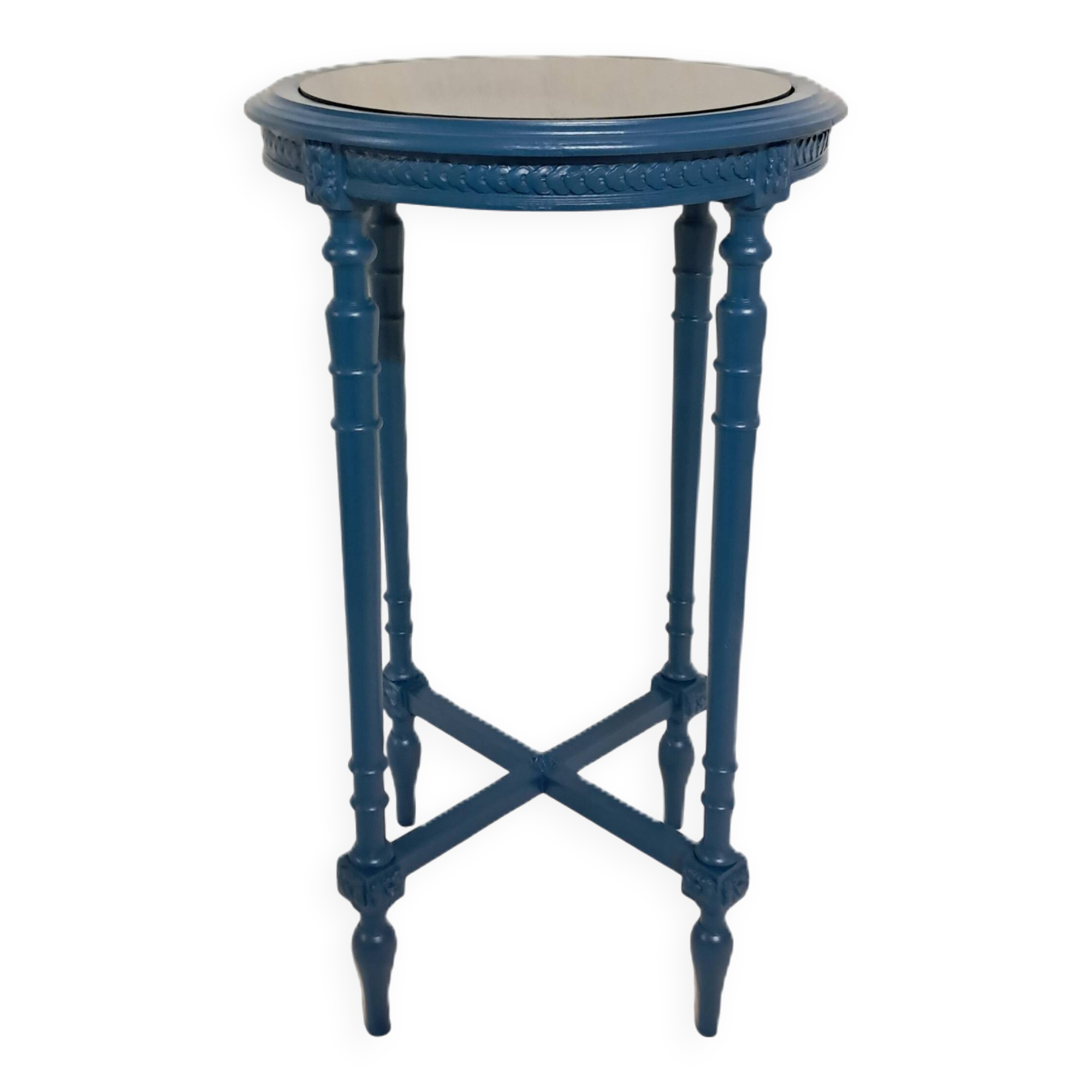 Napoleon III Modernized Guéridon Table in Blue