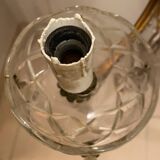 Golden brass chandelier and glass