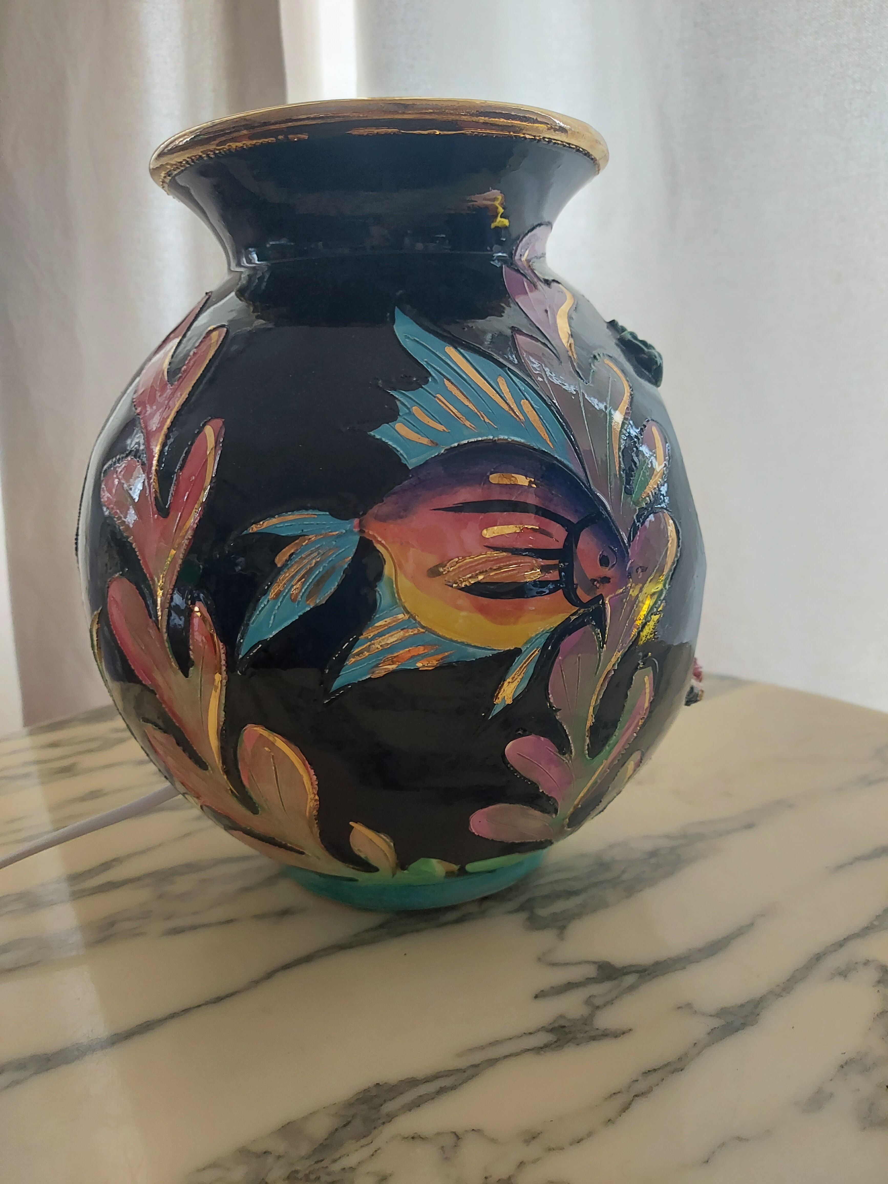 Ceramic lamp years 60 vallauris