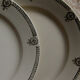 Set of 6 flat plates green garland old earthenware Castres