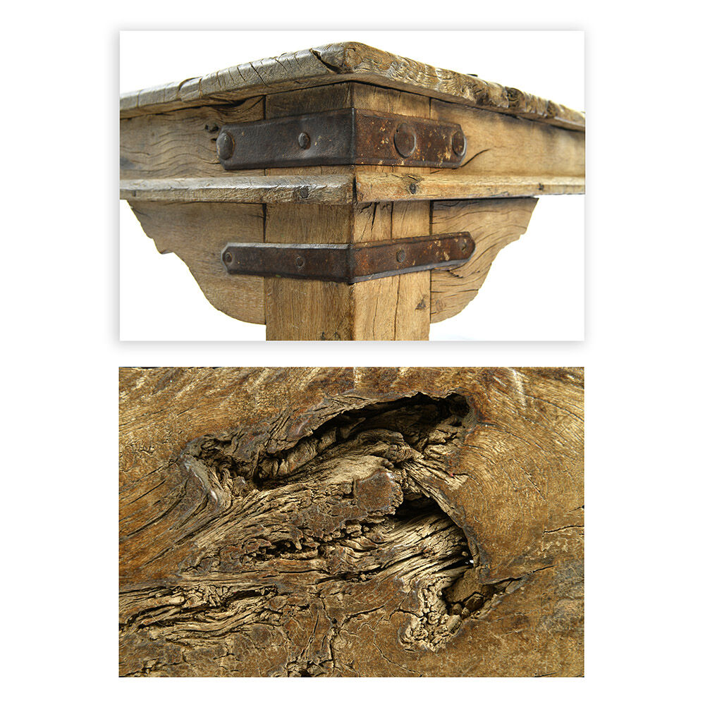 Studded wooden coffee table