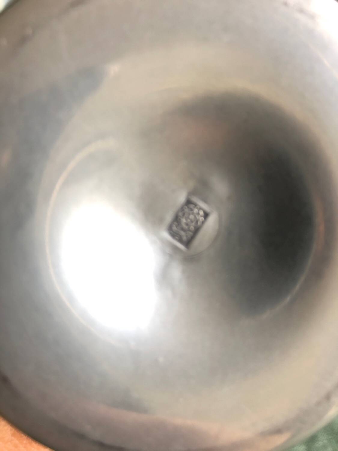 Silver-plated metal stemmed glasses