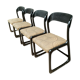 Set of four Baumann Bémole chairs "sled"