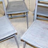 Lot of 4 Chair 1950 luterma painted