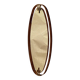 1960s Oval Wall Mirror with Brass Frame by Sant'Ambrogio De Berti
