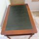 minister's desk - 2 drawers - solid wood - faux leather writing pad - Louis Philippe