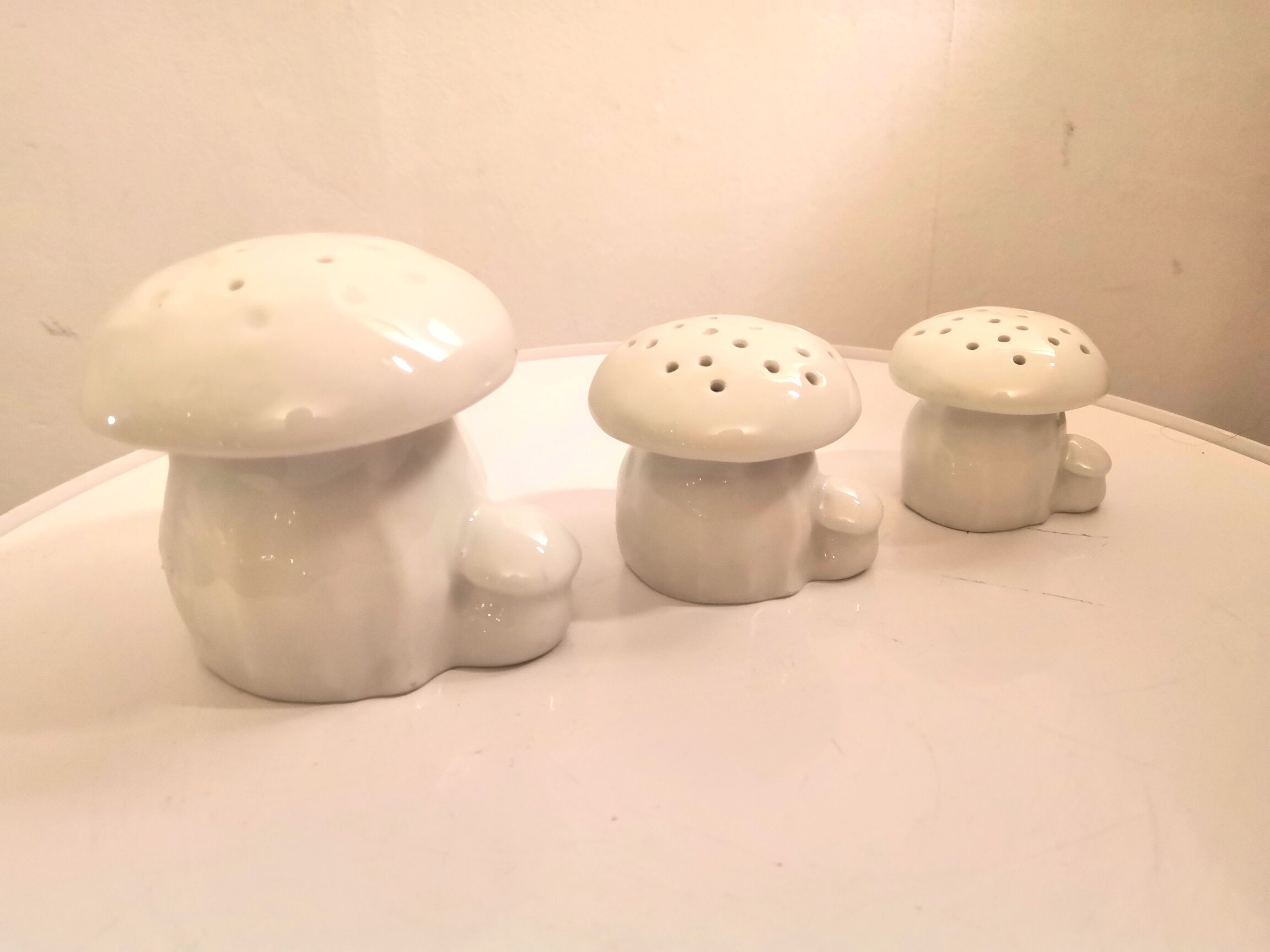 Suite of 3 ceramic mushrooms Edouard Marcel Sandoz for Haviland 60s