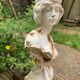 Old garden bust in cast iron troubadour early twentieth century