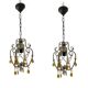 Glass Beaded Petit Crystal Chandeliers Set of 2