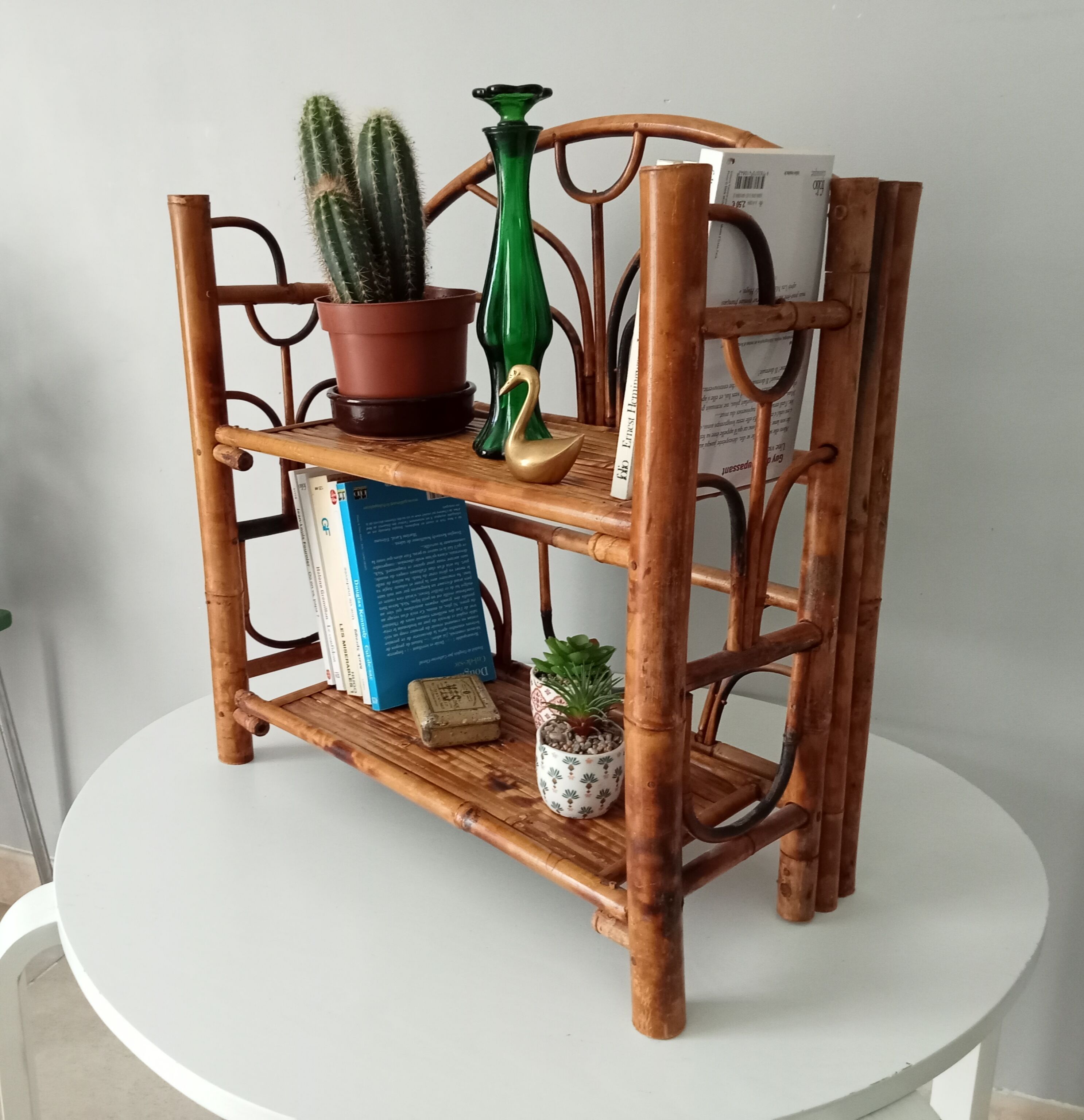 Vintage bamboo shelf 60s/70s