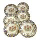 6 old dessert plates Desvres Fourmaintraux Rouen model Dinan 2