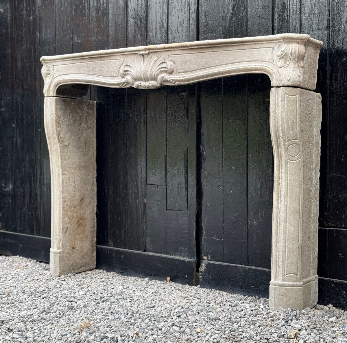 Regency style fireplace in loamy stone circa 1880
